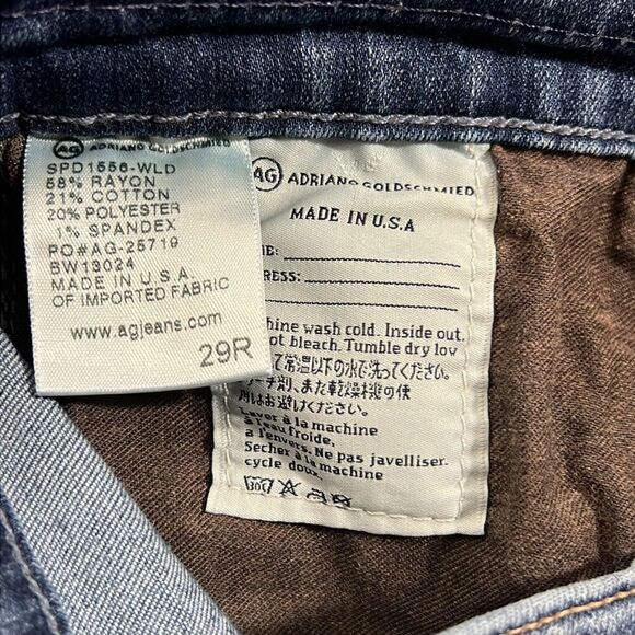 🔥 AG Adriano Goldschmied The High Rise Stevie Slim Straight Ankle Jeans Sz 29R - Picture 12 of 12